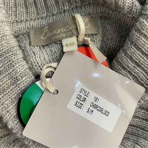 Bianca B Alpaca Mohair‎ Wool Blend Grey Cable Knit Poncho Size S/M NEW - Picture 12 of 13